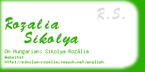 rozalia sikolya business card