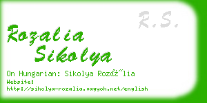 rozalia sikolya business card